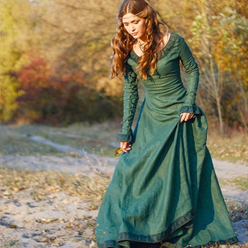 ชุดเดรสยาวสไตล์ยุคกลางสำหรับผู - Necklaces บทวิจารณ์และราคา