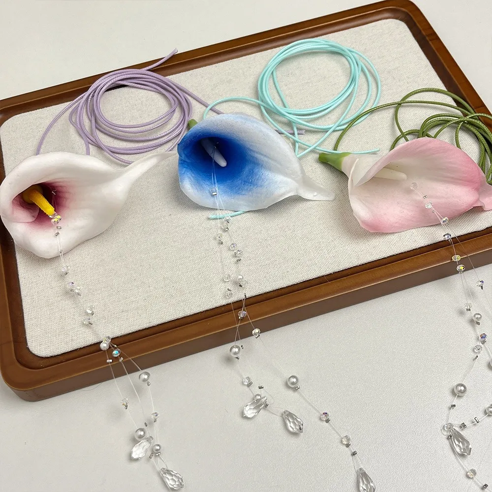 แฟชั่นยุ้ยCalla Lilyลูกปัดจี้V - Pearl Choker Necklace Vintage บทวิจารณ์และราคา