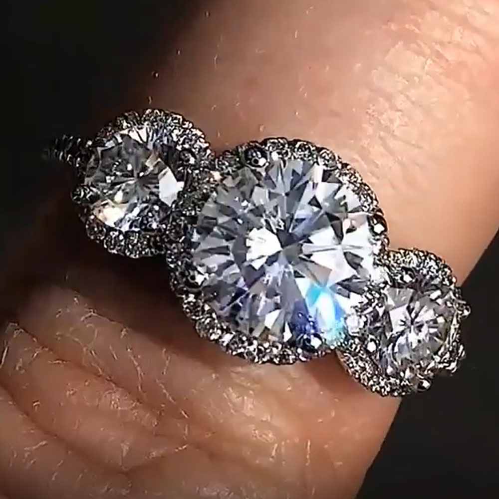 แหวนแต่งงาน แหวนหมั้น แหวนครบร - Moissanite Engagement Ring 1 Carat บทวิจารณ์และราคา